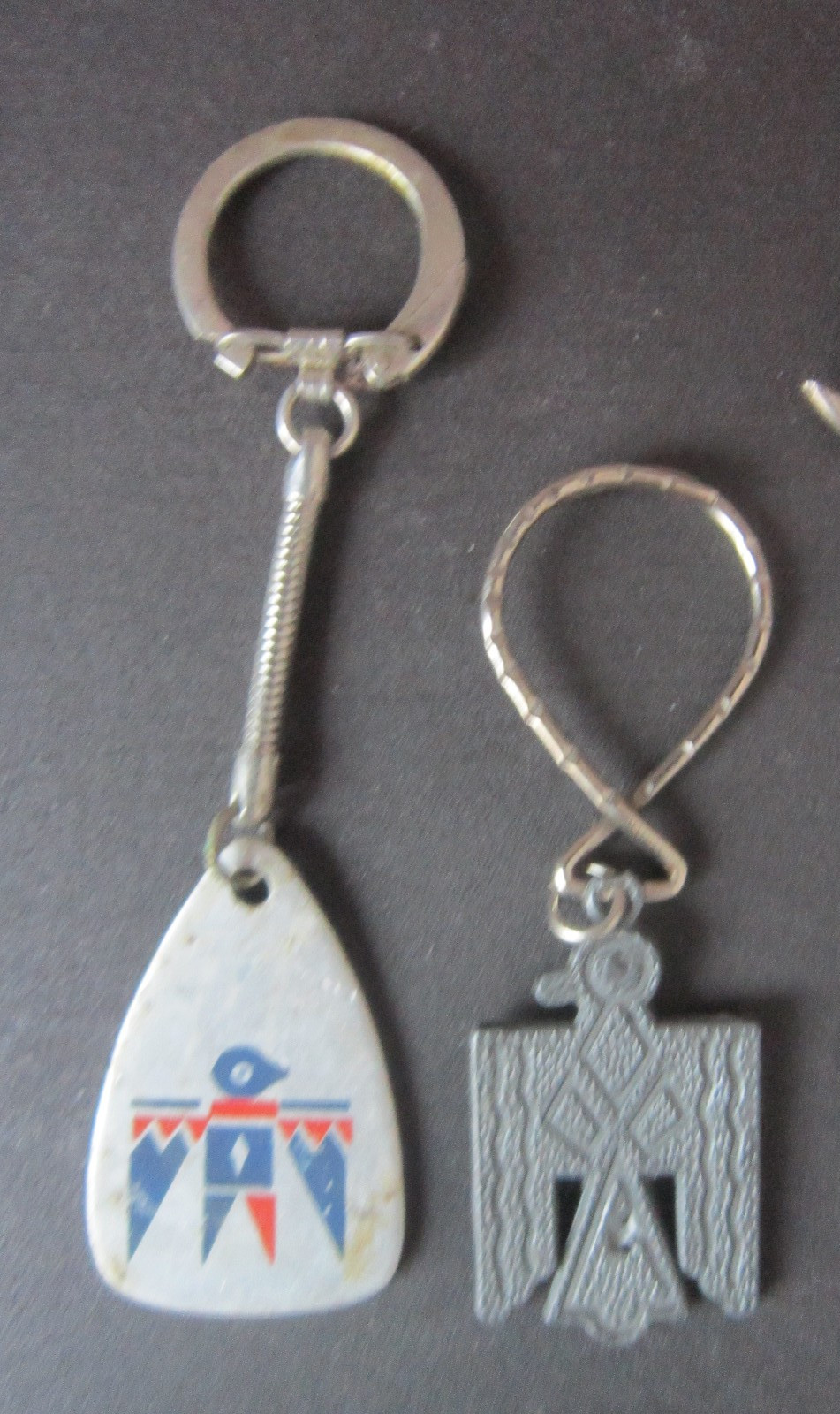 lot (6) Vintage 1960s 1970s KEYCHAINS Phoenix Thunderbird Eagle Snake ...