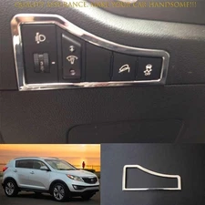 For Kia Sportage R 2011-2016 Glossy Chrome Driver's Side Dash Control Cover Trim