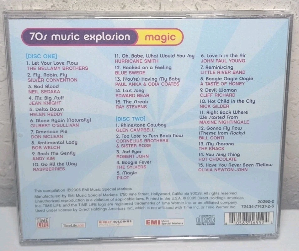 Time Life 70s Music Explosion Vol. 4: Magic - 2 CD Set - 30 Tracks B193 - Image 2 of 2