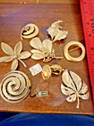 Large Lot Gold Tone Vintage Trifari Jewelry Good Shape From Estate Nice