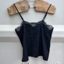 Lulu’s Black Mini Dress Spaghetti Straps Lace 19in W & 14in L