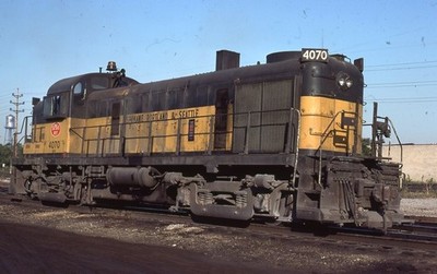 SP&S SPOKANE PORTLAND SEATTLE Eisenbahn Zug Lokomotive CLEVELAND OH Foto Dia