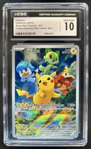 2023 Pokemon SV Black Star Promos - SVP EN Pikachu #027 CGC 10