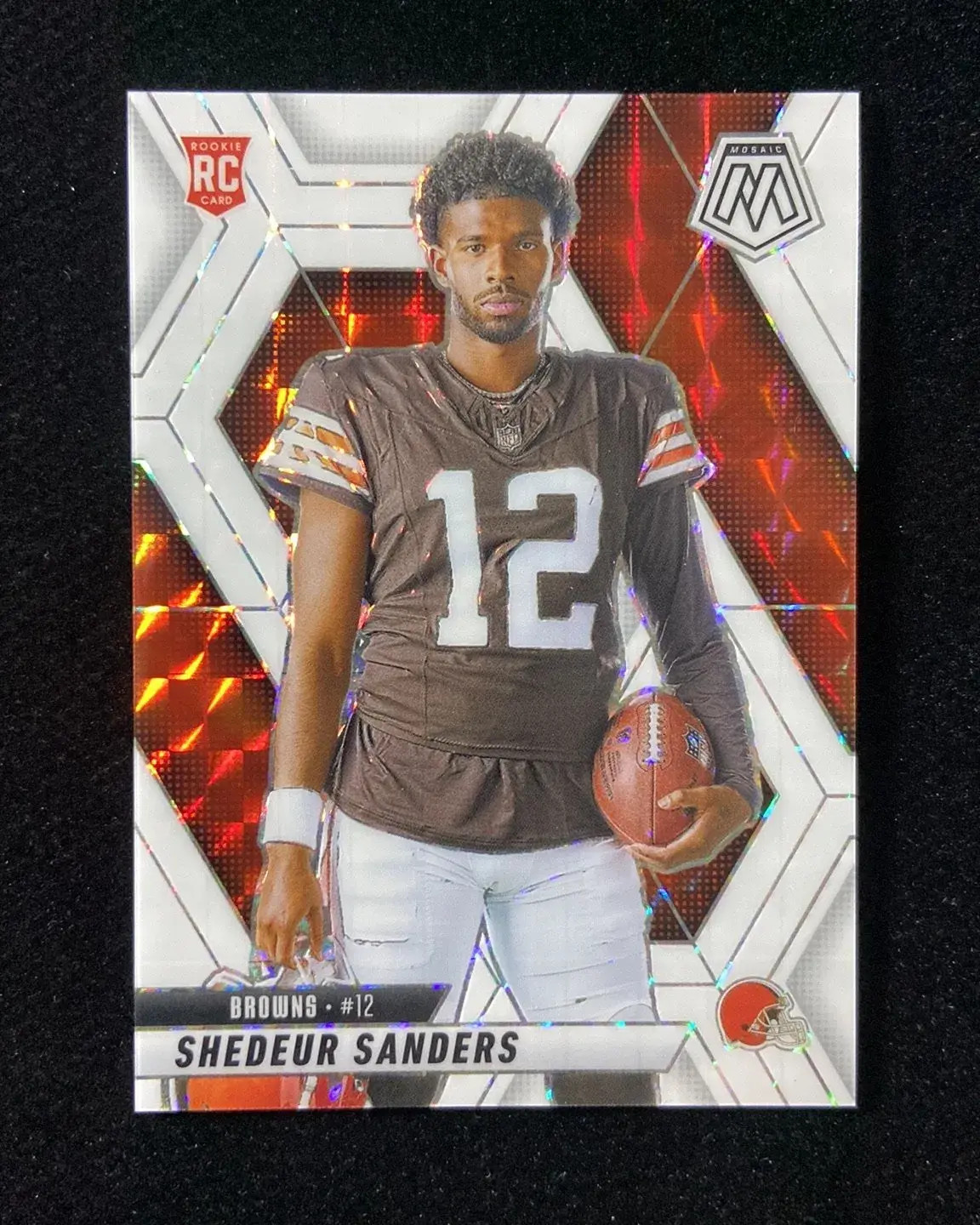 2025 Panini Mosaic White #290 Shedeur Sanders RC Rookie Variation 1/25 Browns HD