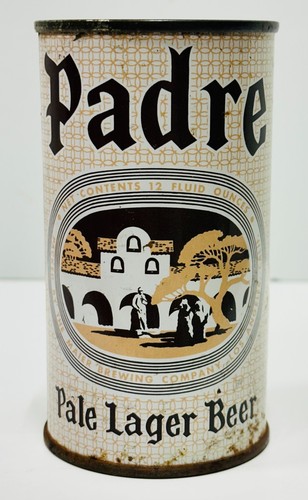 Padre Flat Top Beer Can, EMPTY 12oz Old can, Maier Brewing, Los Angeles, CALIF.