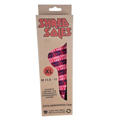 Shred Soles Snowboarding Insoles Men's XL 11.5 - 13 Snowboard Sports Outdoors