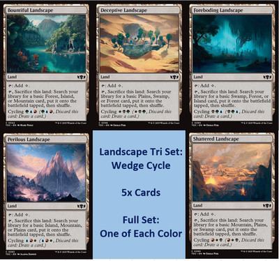 Landscape Tri Land Tarkir Wedges Set x5 - Fetch EDH Commander Lands Magic MTG