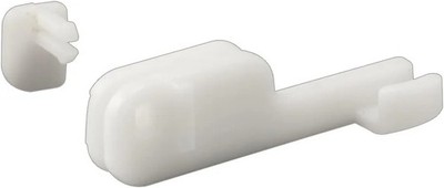 Prime-Line M 6090 Shower Door Bottom Guide, 2 In. Reach, Nylon Construction, Bot