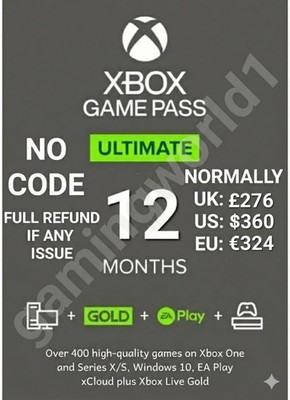 Xbox Game Pass Ultimate 12 Months   Global | Gold + EA Play | 0-2 Hour Delivery
