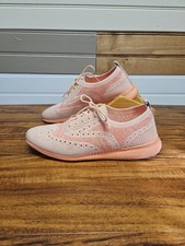Cole Haan Zerogrand Knit Oxford Shoes Womens Size 8B Pink Lightweight Sneakers