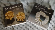 JEWELLERY MAKING BOOK BUNDLE-500 EARRINGS AND 500 SILER JEWELRY DESIGNS-LARK