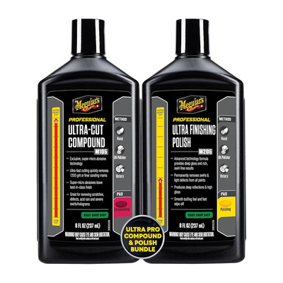 Meguiars Mirror Glaze Compound Polish Kit, M105 M205 Bundle