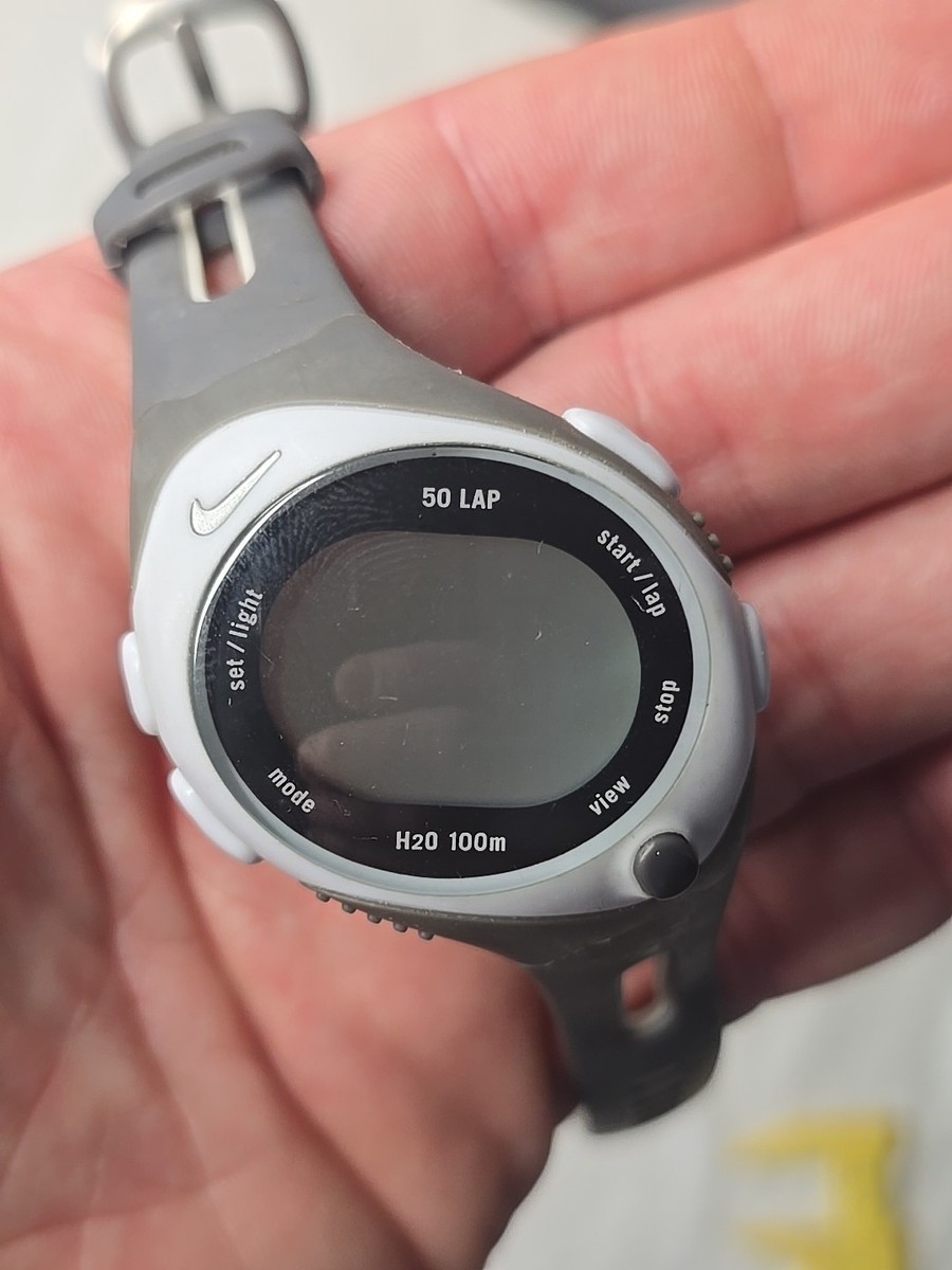 Nike Bowerman Digital Watch 50 Lap 100m Grey/White WR0082 | eBay Nike Bowerman Digital Watch 50 Lap 100m Grey/White WR0082 | eBay