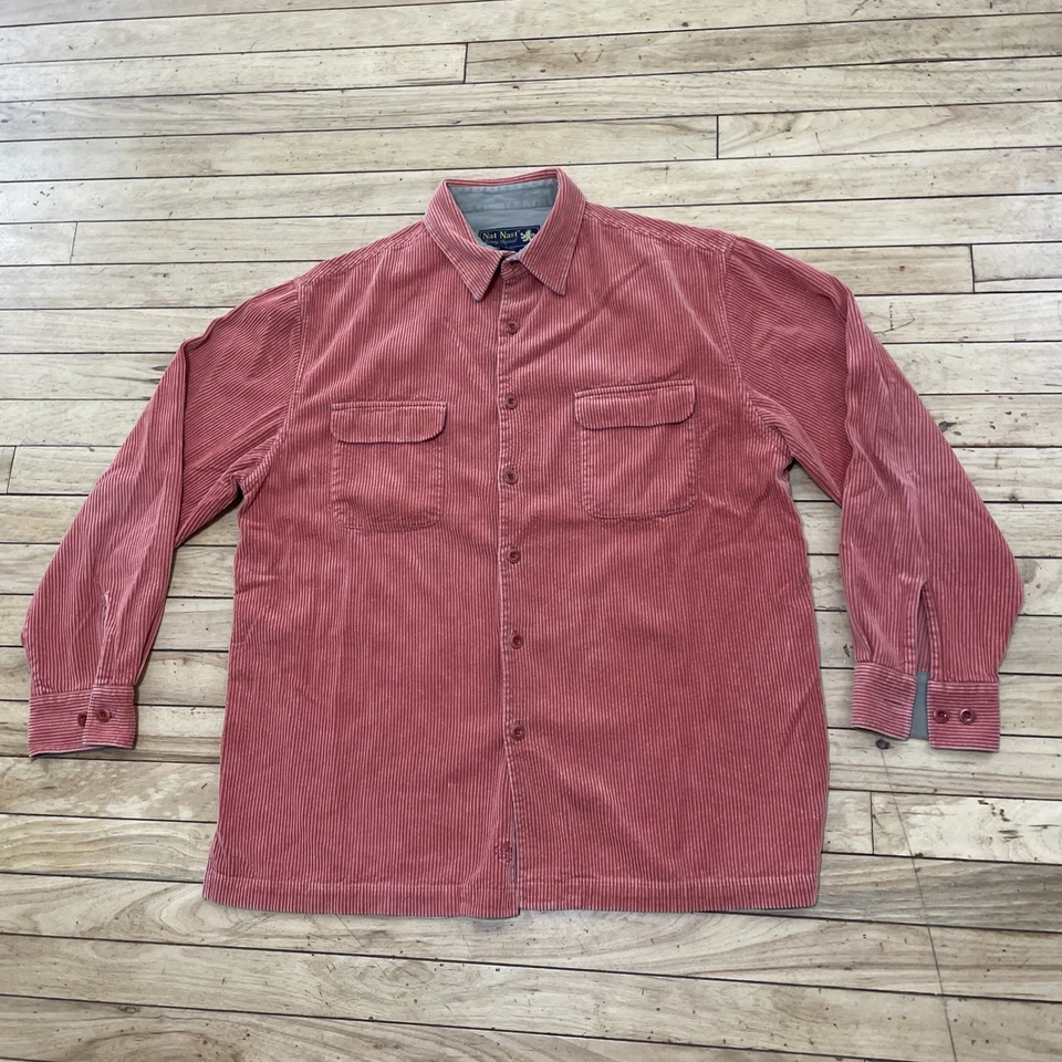 Chaqueta para hombre Nat Nast grande pana mezcla de seda dinero antiguo lujo rosa preppy L Foto 3 de 4