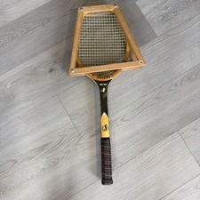 Vintage Wood Spalding KRO BAT Tennis Racket With Original Wood Press