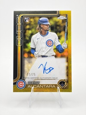 2025 Topps Chrome Gilded #CGA-KA Kevin Alcantara Rookie RC Auto /75 Cubs