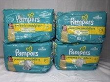 NEW Pampers Swaddlers Diapers Preemie P1 6 Lbs 27 Pack Lot Of 4