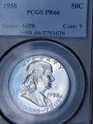 1958 Franklin Half Dollar 50C PCGS PR66