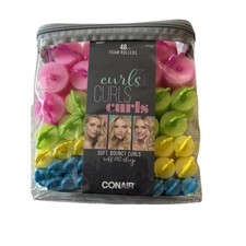 NEW Conair Foam Hair Rollers 48 Pcs Heatless Overnight Soft Curls exp 11/11 