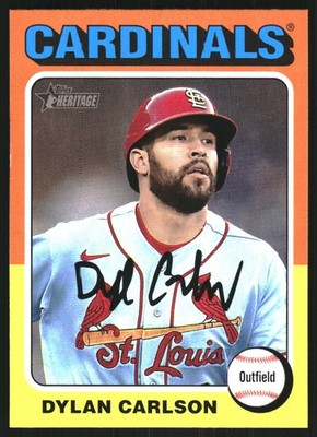 2024 Topps Heritage Baseball Card #418 Dylan Carlson