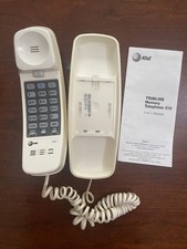 AT T Trimline Memory Landline Corded Phone 210 White