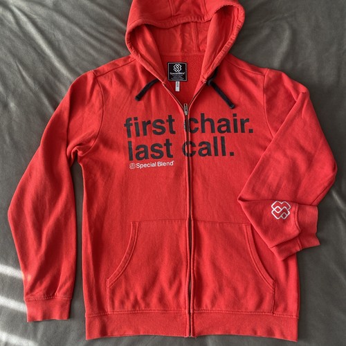 SPECIAL BLEND Snowboard Hoodie Men's Size M Full Zip Hooded Sweatshirt Red