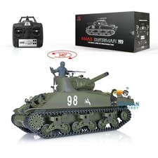 1/16 Henglong Plastic M4A3 Sherman RTR RC Tank Model 3898 7.0 Short Barrel