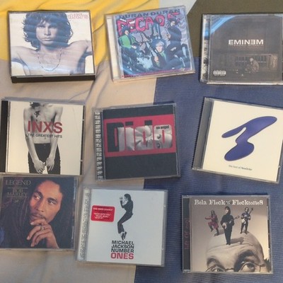Rock/Pop  9 CD lot, MJ, Eminem, INXS, Doors, Duran Duran, Neworder, Bela Fleck +