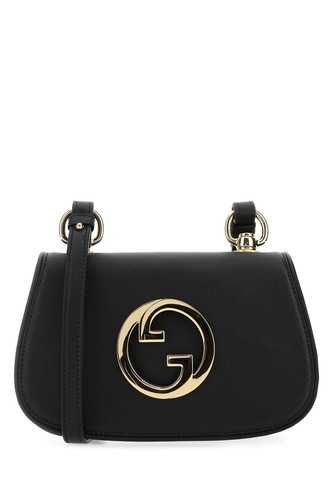 GUCCI Blondie Small Black Gold Leather Shoulder Bag New & Authentic