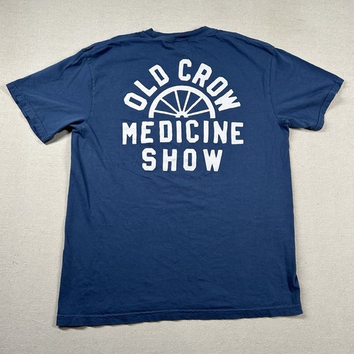 Old Crow Medicine Show Shirt Herren L Rock Me Mama Wagenrad Volksmusik Band