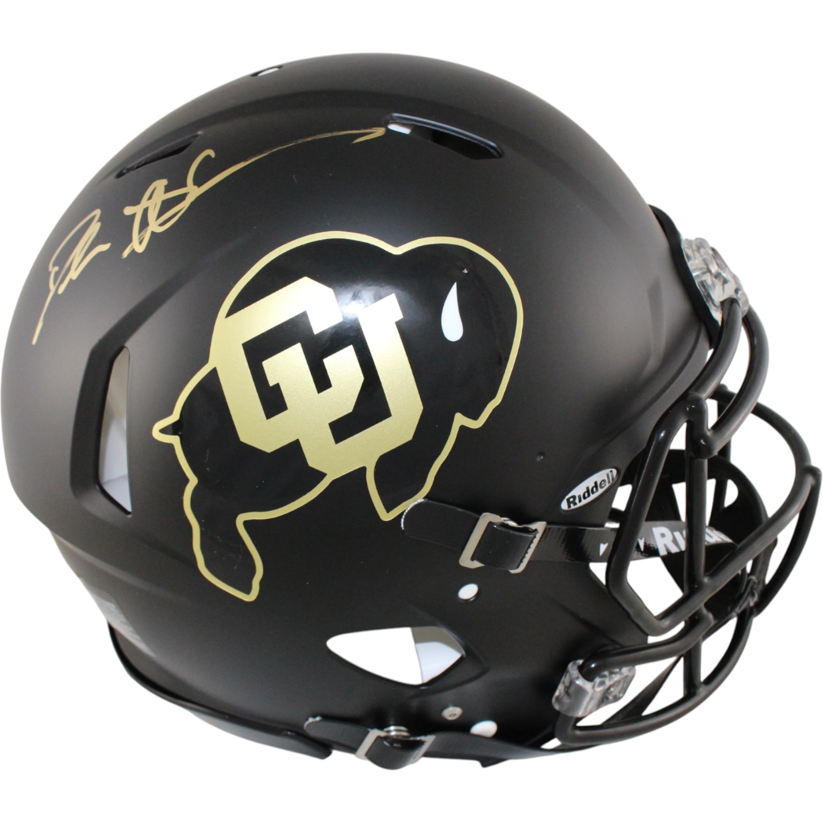 Sanders Autographed Signed Colorado Buffaloes Deion Pro Helmet Beckett Witness 51740 