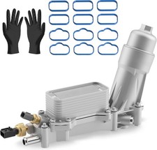 926-959 Upgrade Aluminum Engine Oil Cooler Oil Filter Housing for 2011-2016 Jeep