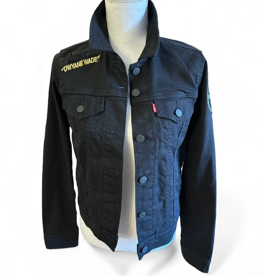 Levis Trucker Jacket Dwyane Wade One Last Dance 2019 NWT Ltd Edition Black Small