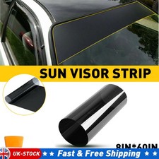 20cmx150cm Black Windscreen Sun Strip Visor Film Vinyl Decor For Car Van Truck