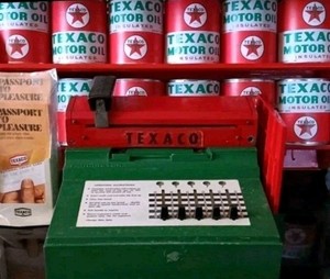 1960’s   Farrington  Texaco Credit Card Imprinter & Clipboard 