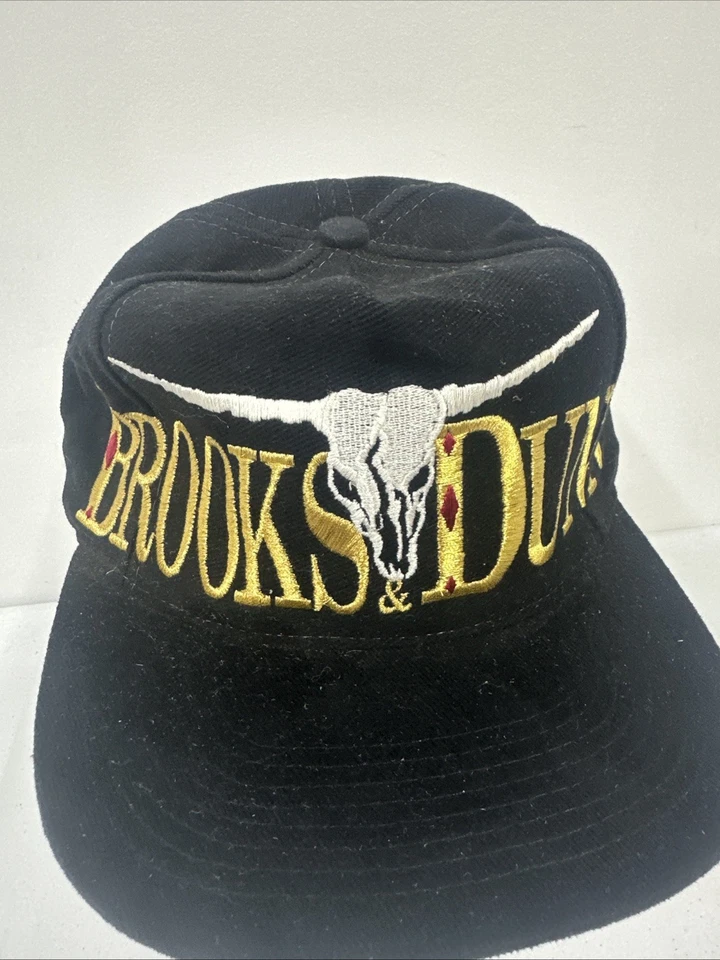 Sombrero de colección de los 90 Brooks & Dunn bordado envolvente con tirantes música country  Foto 2 de 4