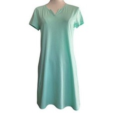 Reel Legends Keep It Cool Performance Outfitters Women's Aqua T-Shirt Dress PS