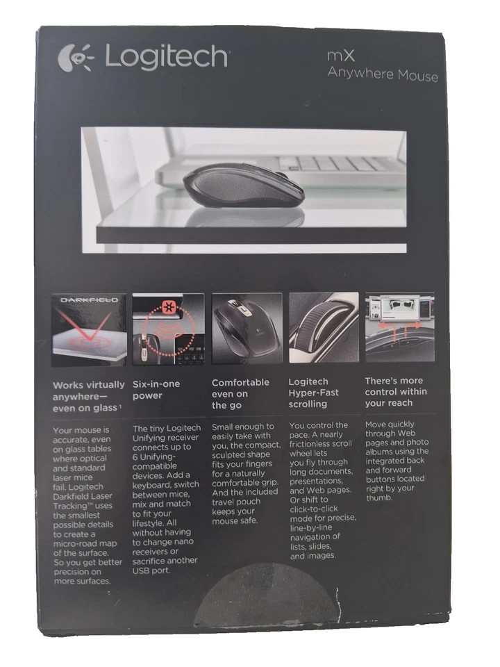 Logitech mX Anywhere Wireless Mouse MX 910-003194 Black - Image 2 of 4