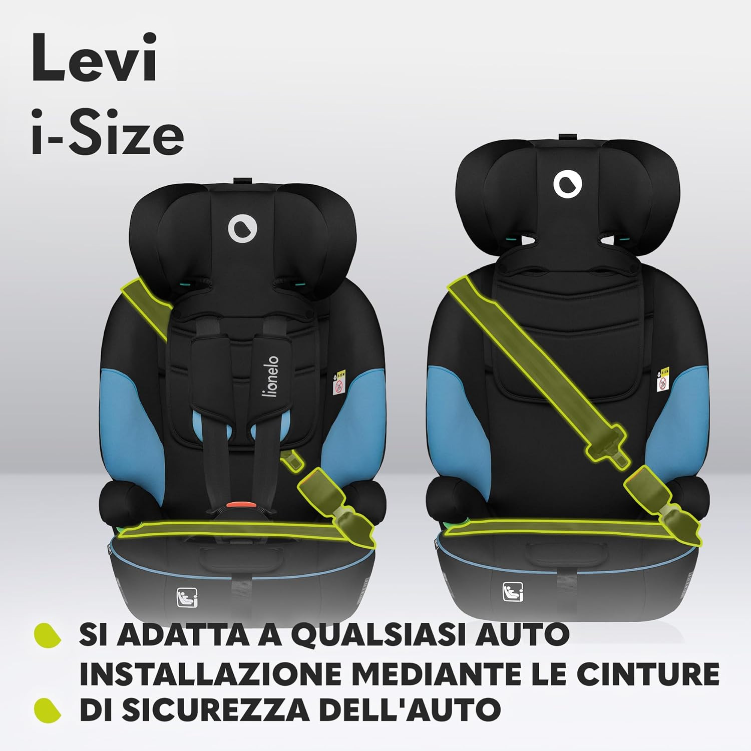 Seggiolino Auto LEVI I-Size per Bambini 76-150 cm foto 3