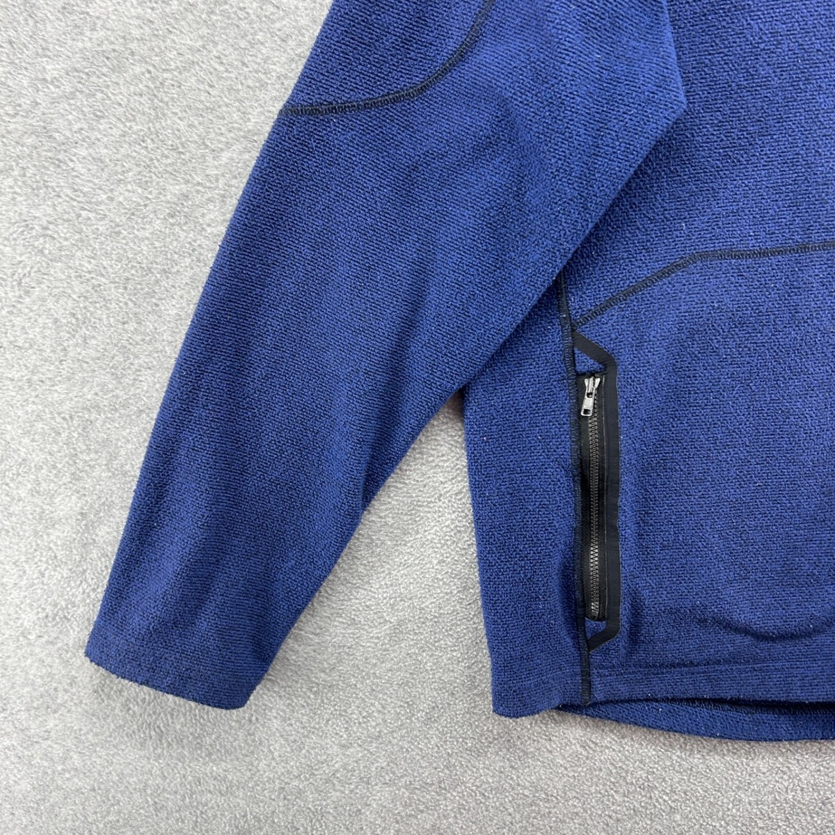 ExOfficio Coat Mens Size Large Blue Fleece Full Zip Long Sleeve