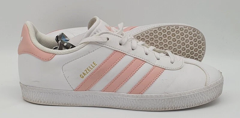 Adidas Gazelle Low Leather Trainers CQ3145 Double White Pink UK5 US5.5 EU38