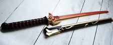 UK Seller Overwatch Genji Foam Sword Cosplay Red/Gold With Scabbard 104cm