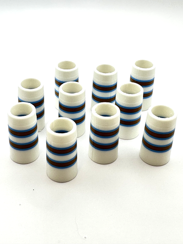Custom .355 Ferrules Sky Blue/Caramel/White – Set of 10 – Iron/Wedge Build - 第 1/2 張圖片
