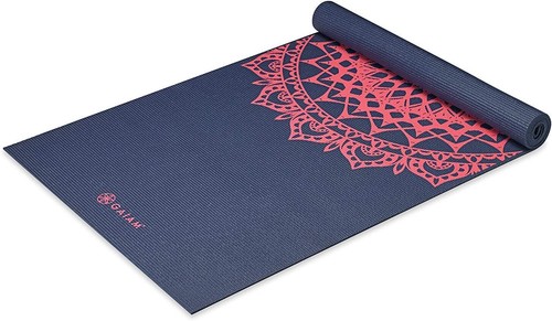 Gaiam Print Yoga Mat, Non Slip Exercise & Fitness Mat for All Types of Yoga, Pil