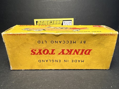 1959-63 Dinky Toys - 169 STUDEBAKER GOLDEN HAWK - Tan/Red - Original Box - Picture 14 of 19