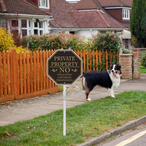 No Soliciting Sign for House, Large Private Property No Trespassing Sign, 10 ... - 第 6/6 張圖片