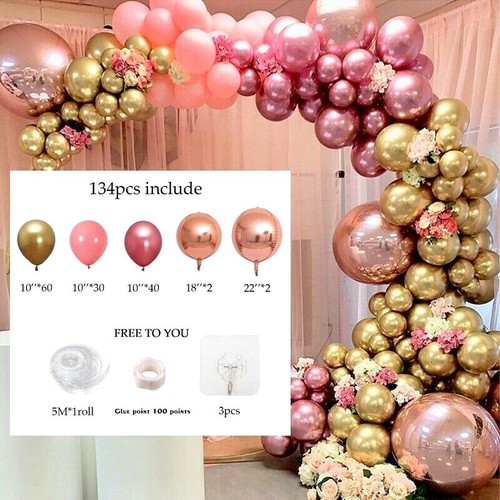 42-134PCS Arch Balloon Set Birthday Wedding Party Supplies Garland Decoration - Picture 58 of 70
