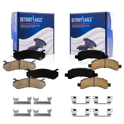 Front Rear Ceramic Brake Pads for Cadillac Escalade Chevy Avalanche Express 1500