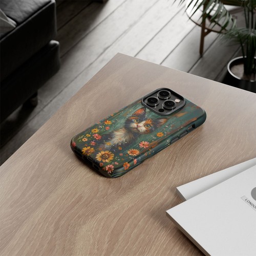 For iPhone | Samsung Galaxy | Pixel Phone Case - Calico Cat Flowers Pastel - 第 72/256 張圖片