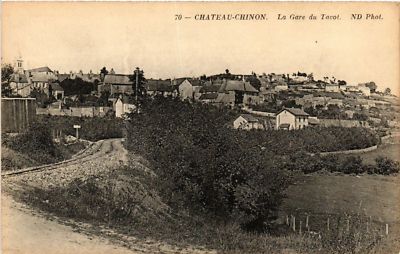CPA AK CHATEAU-CHINON - La Gare du Tacot (518097)
